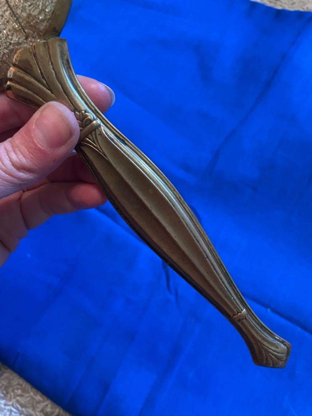Vintage dried leaves handheld mirror